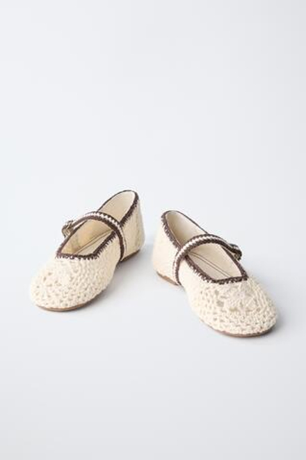 ZARA БАЛЕТКИ, ЭКРЮ
