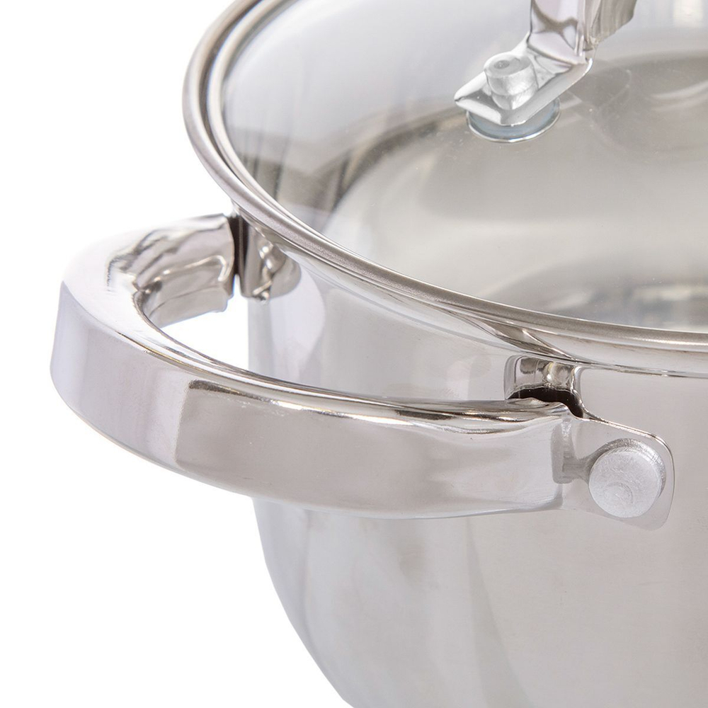 Кастрюля нерж, 2 л, с крыш, DNN2, SD-4268-16