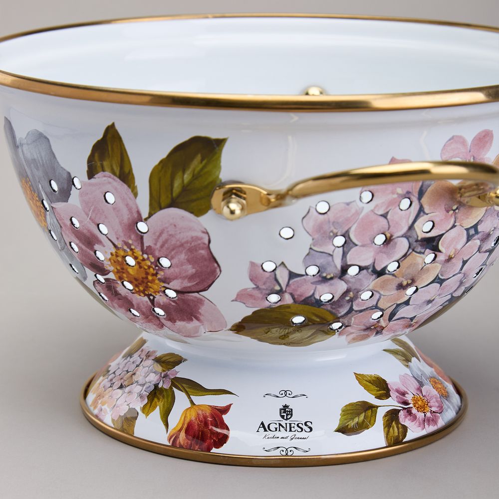 ДУРШЛАГ AGNESS ЭМАЛИРОВАННЫЙ СЕРИЯ ФЛАНДРИЯ, 20СМ