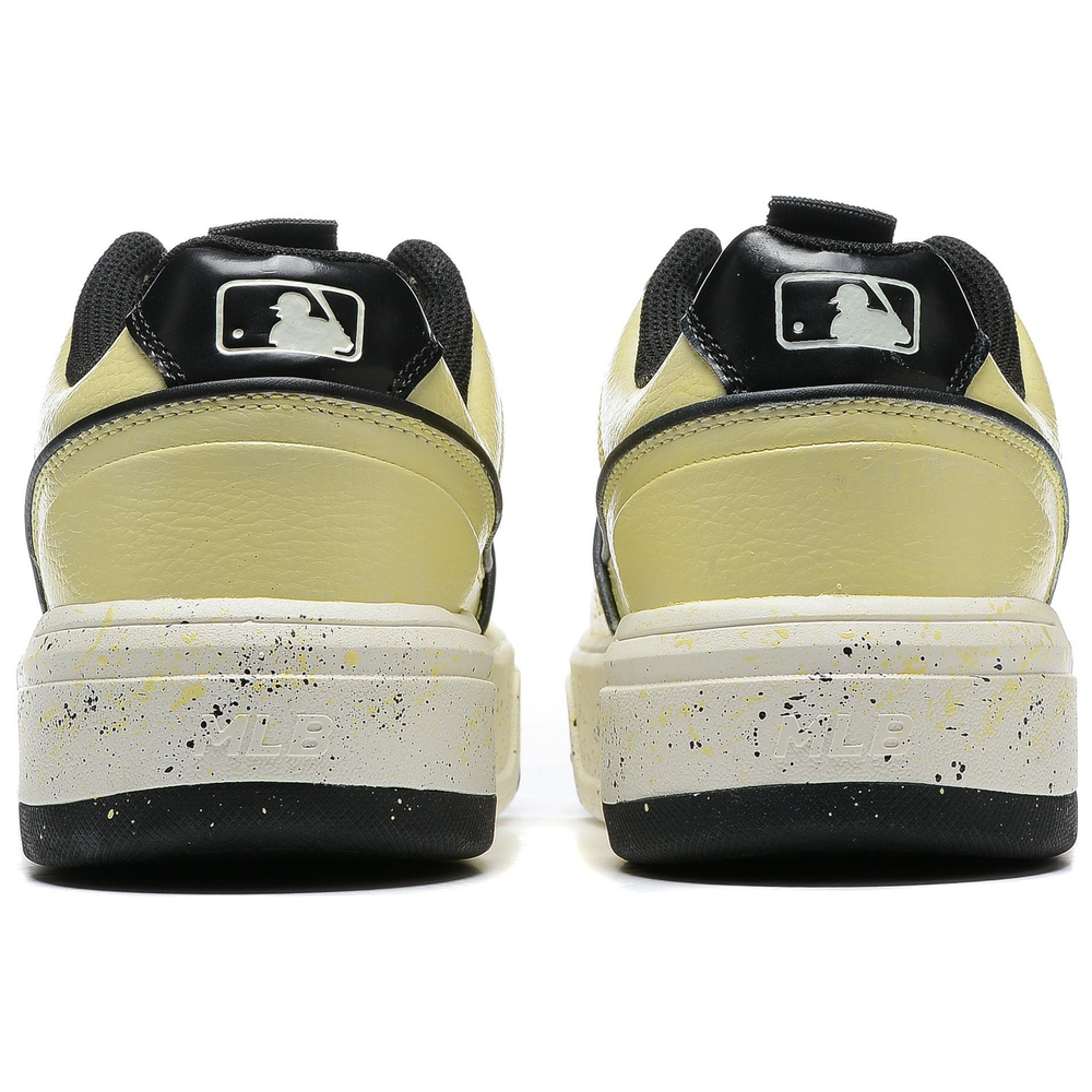 [Customized sneakers] MLB Chunky Liner thick-soled contrast color inkjet wrapping non-slip low-top sneakers for men and women with the same yellow and white