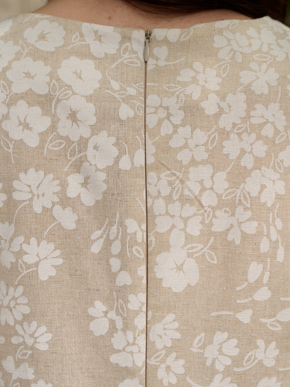 Платье лен с квадратным вырезом