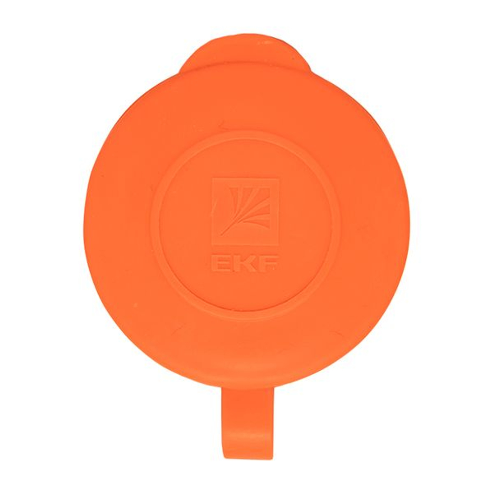 Роз. перенос. с защитной крышкой оранжевая каучуковая 230В 2P+PE 16A IP44 EKF PRO