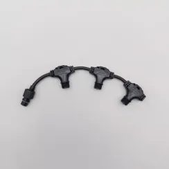 Разветвитель 3-х лучевой для бахромы, занавесов и нитей, 220В., без возможности управления, провод черный каучук, IP65, LTC (LLR3-1)