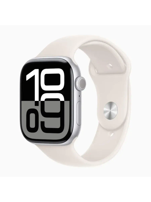 Apple Watch S10 46mm Silver Starlight Sport Band M/L