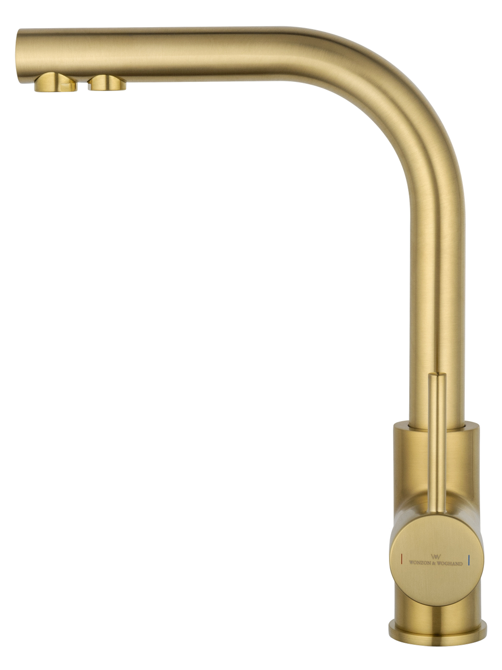 Смеситель для кухни c подключением фильтра WONZON & WOGHAND, Брашированное золото (WW-88458005-BG)