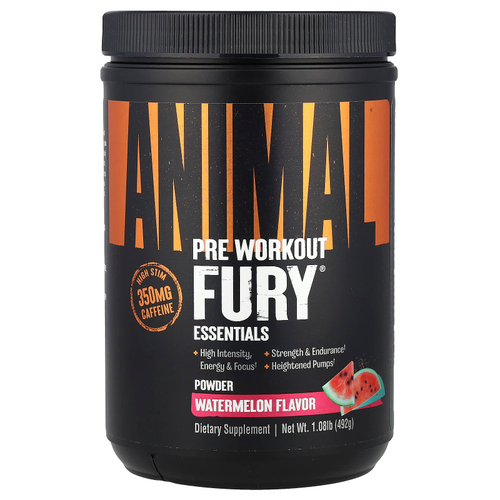 Animal, Fury®, Essentials, перед тренировкой, арбуз, 492 г (1,08 фунта)