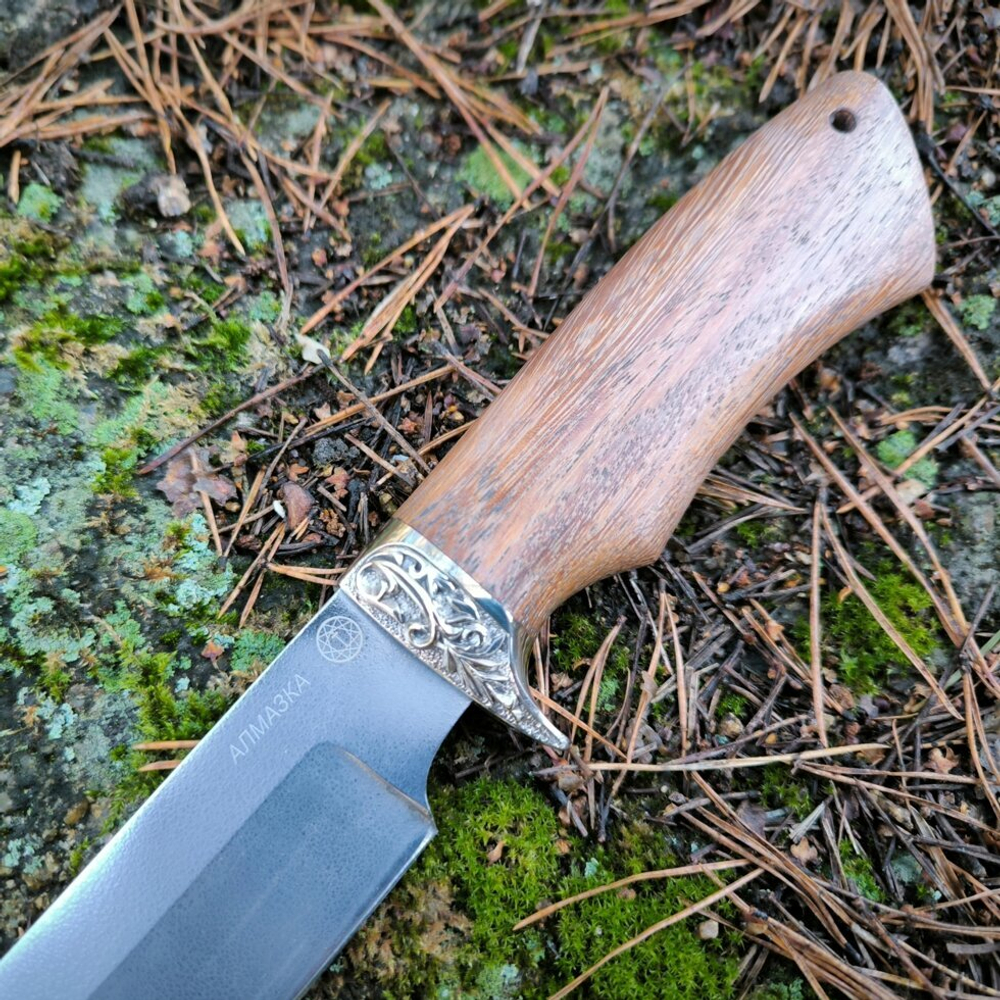 Нож из алмазки Лесник ХВ-5, мельхиор (Ворсма)