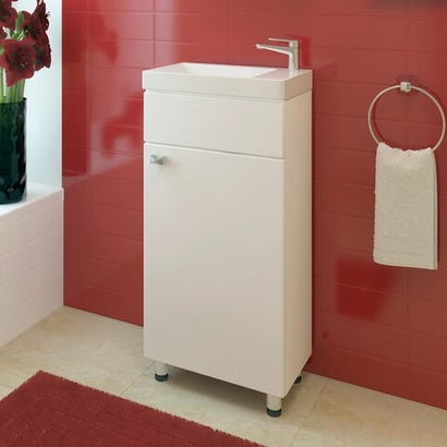 Тумба "Cleo 40" в комплекте с умывальником "COMO 40" (белый)