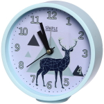 Будильник «Олень» круг синий 14*14*4,5см MLS920
