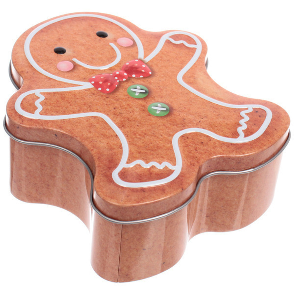 Банка жестяная «Пряничный человечек» 11,5*13*5см