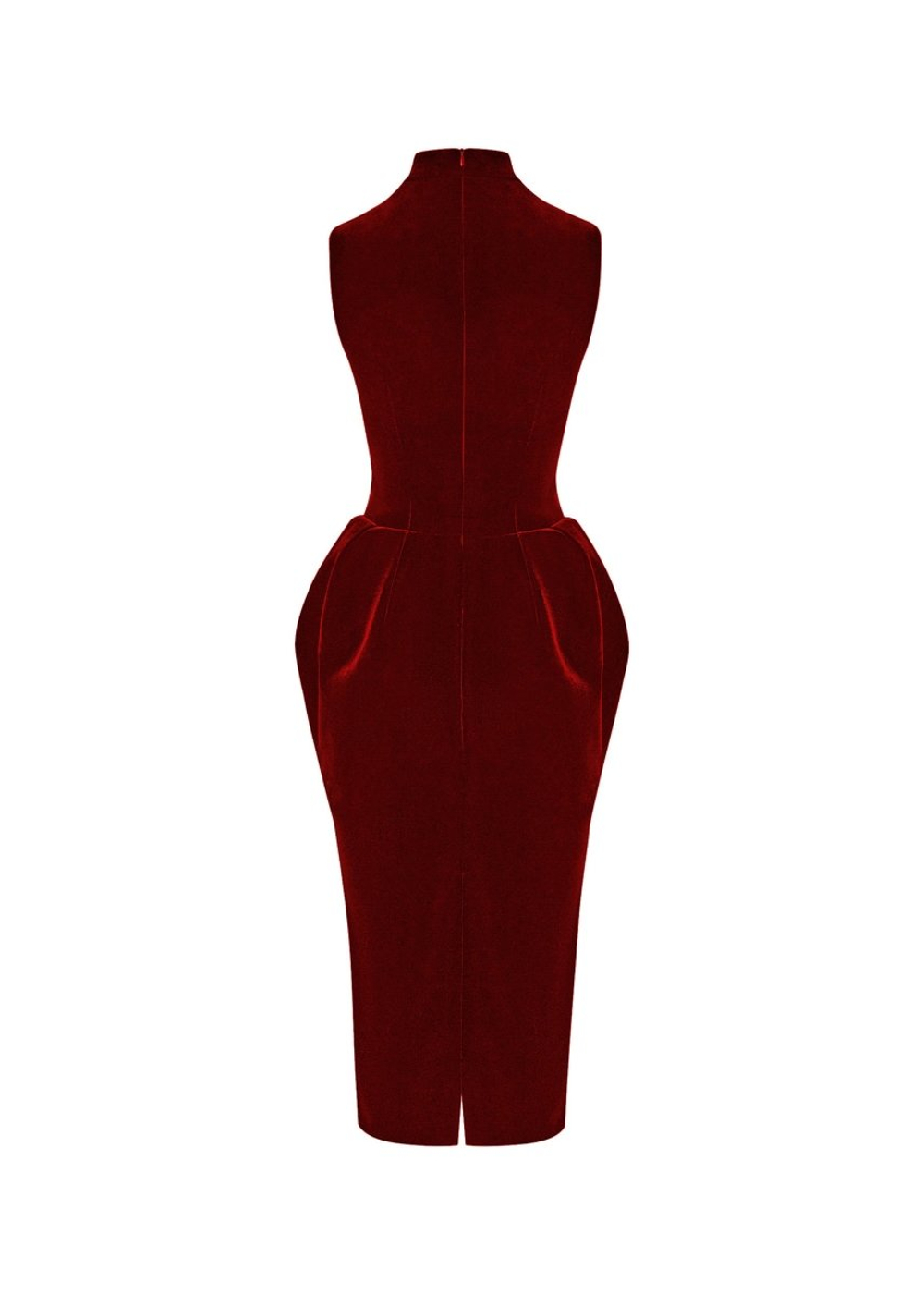 Платье миди из бархата