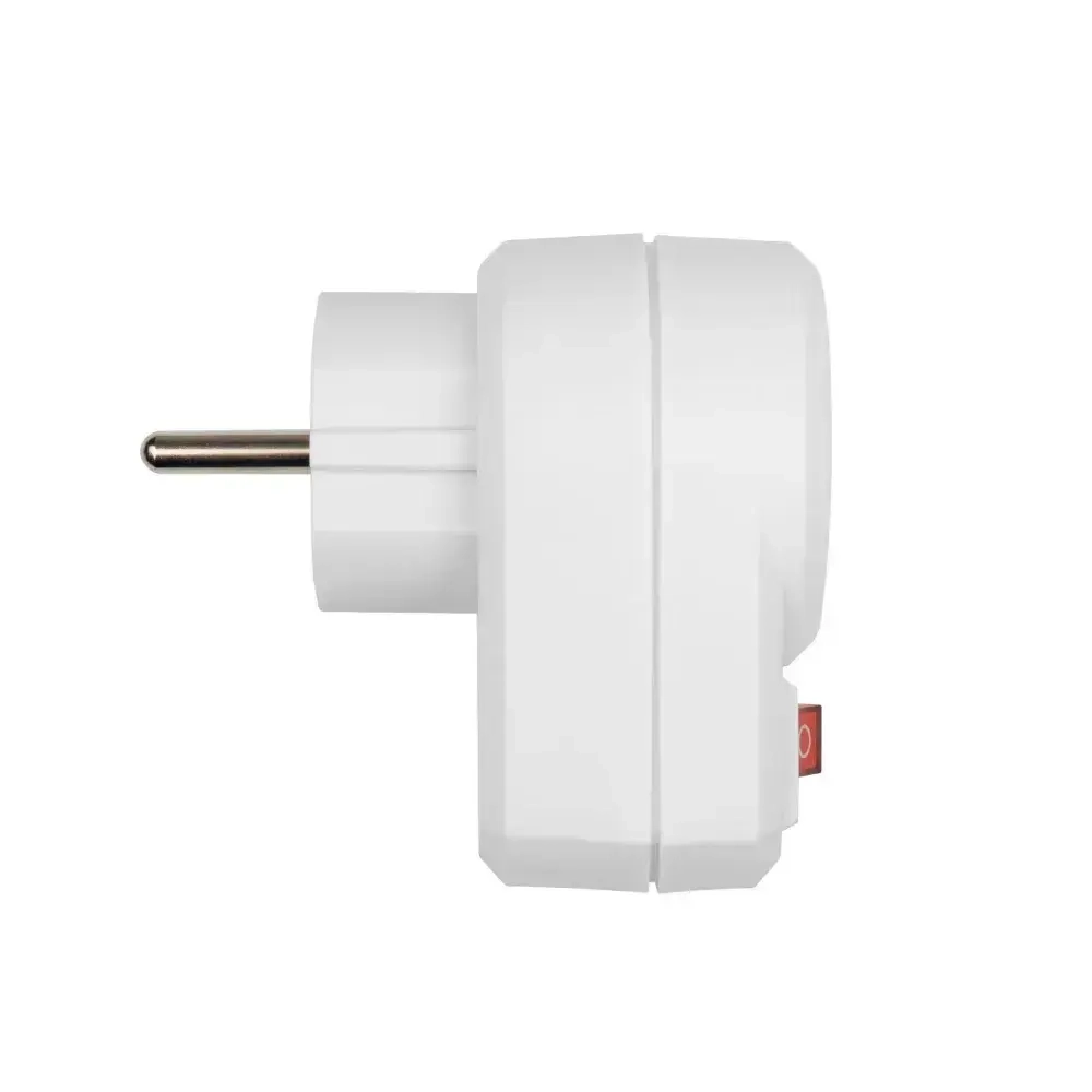 Переходник электрический JAZZway с выключателем AD-1GS