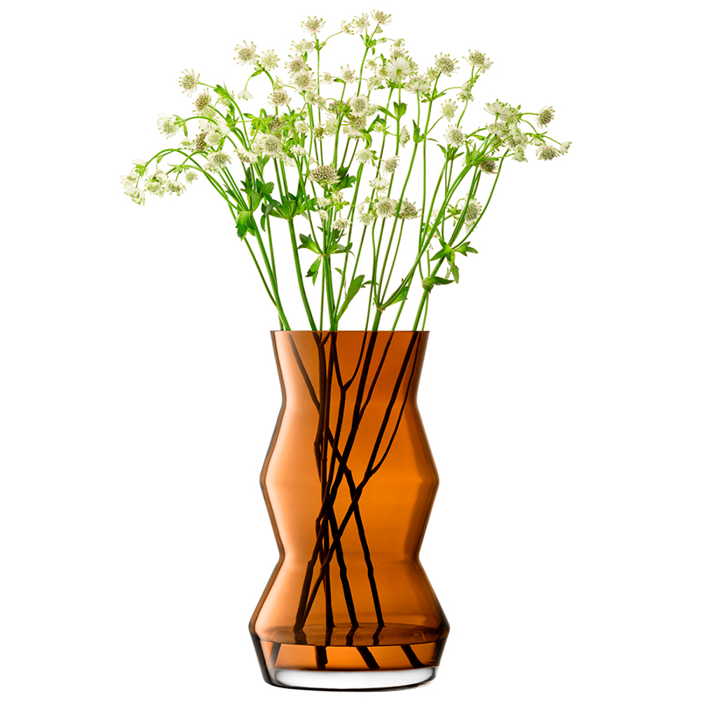 Ваза sculpt, 36 см, коричневая