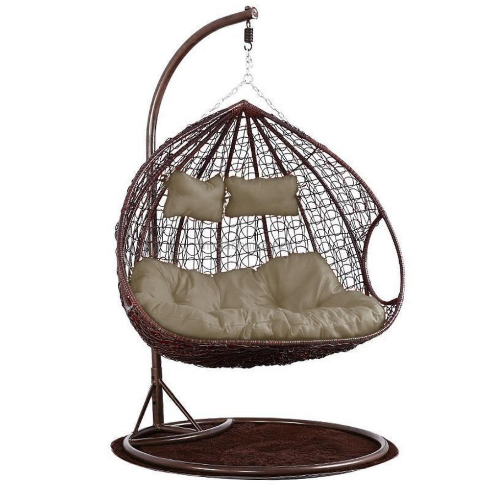 Подвесное кресло из искусственного МД-107 double braun