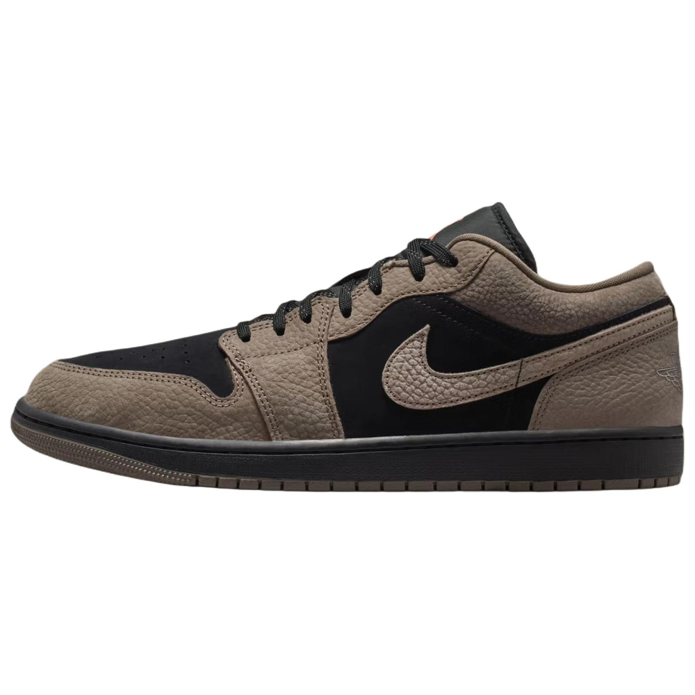 Jordan Air Jordan 1 Cushioning Low top Vintage Basketball Shoes Unisex Brown Black