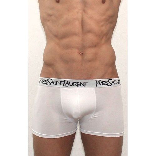 Мужские трусы боксеры белые Yves Saint Laurent White