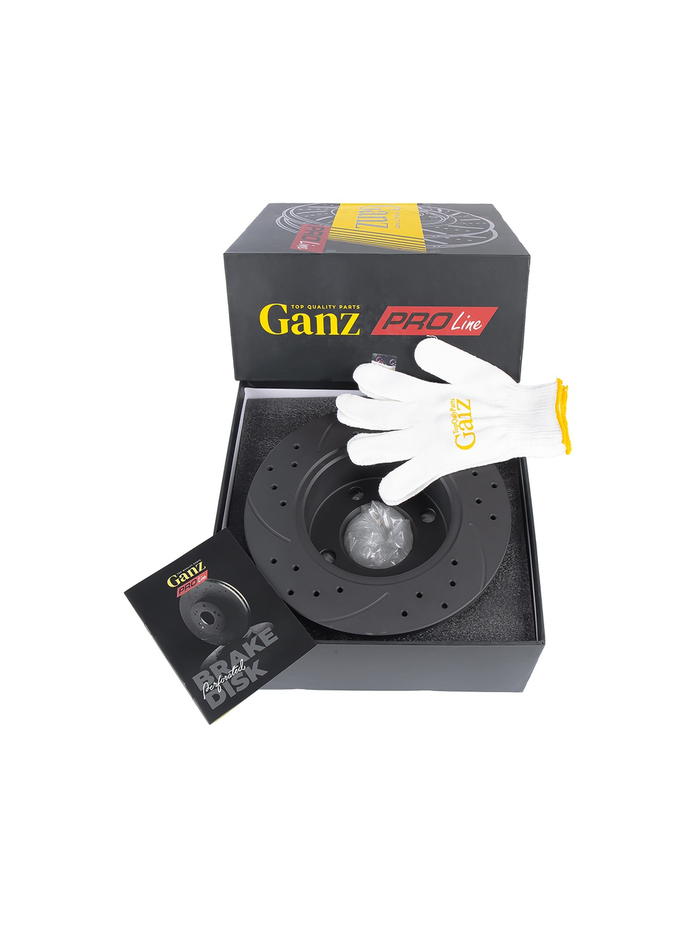 Диск тормозной задний перфорированный PRO-LINE с покрытием комплект AUDI 100 83-90, 80 86-96, 90 97-91, COUPE 84-96, C GANZ GIJ06130S