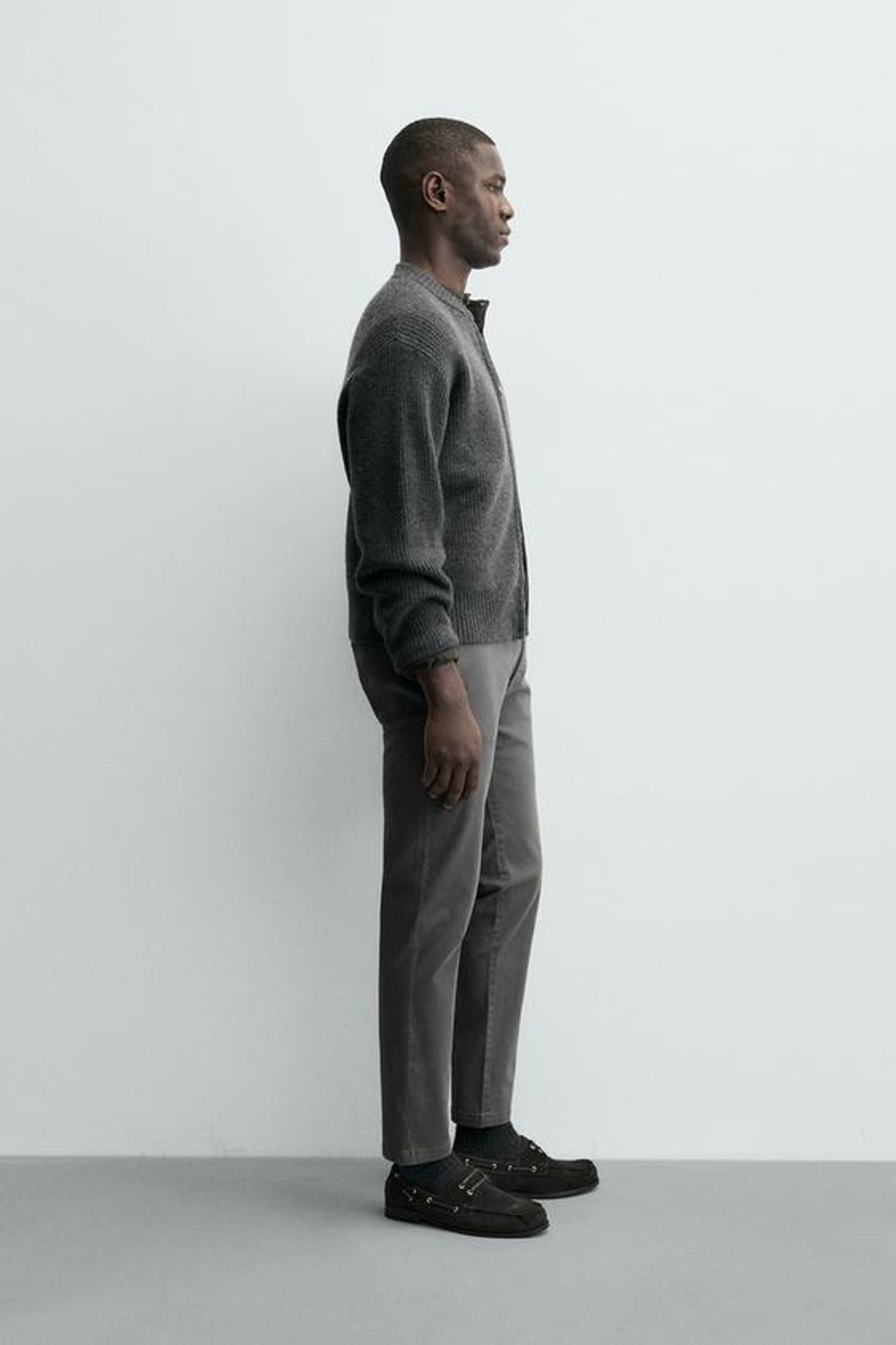 ZARA БРЮКИ ЧИНОС SKINNY FIT, АНТРАЦИТОВО-СЕРЫЙ