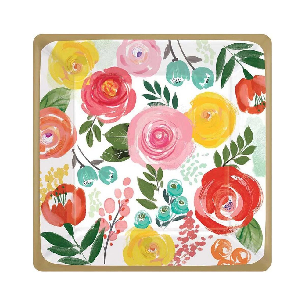 Тарелки большие Цветочный Вальс, 8 шт