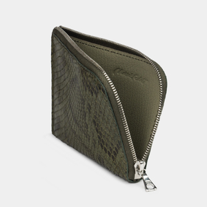 Мини-кошелек кожаный Aven зеленого цвета