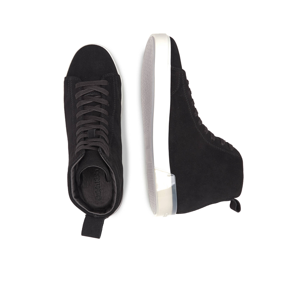 Кожаные кроссовки Calvin Klein - черный(HM0HM00756)