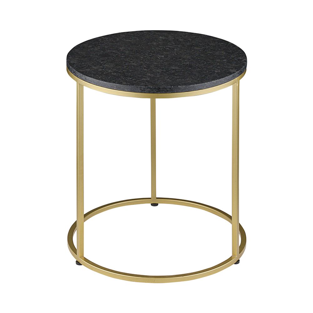 Набор из 2-х кофейных столиков Hans, Ø40 см и Ø50 см, черный мрамор