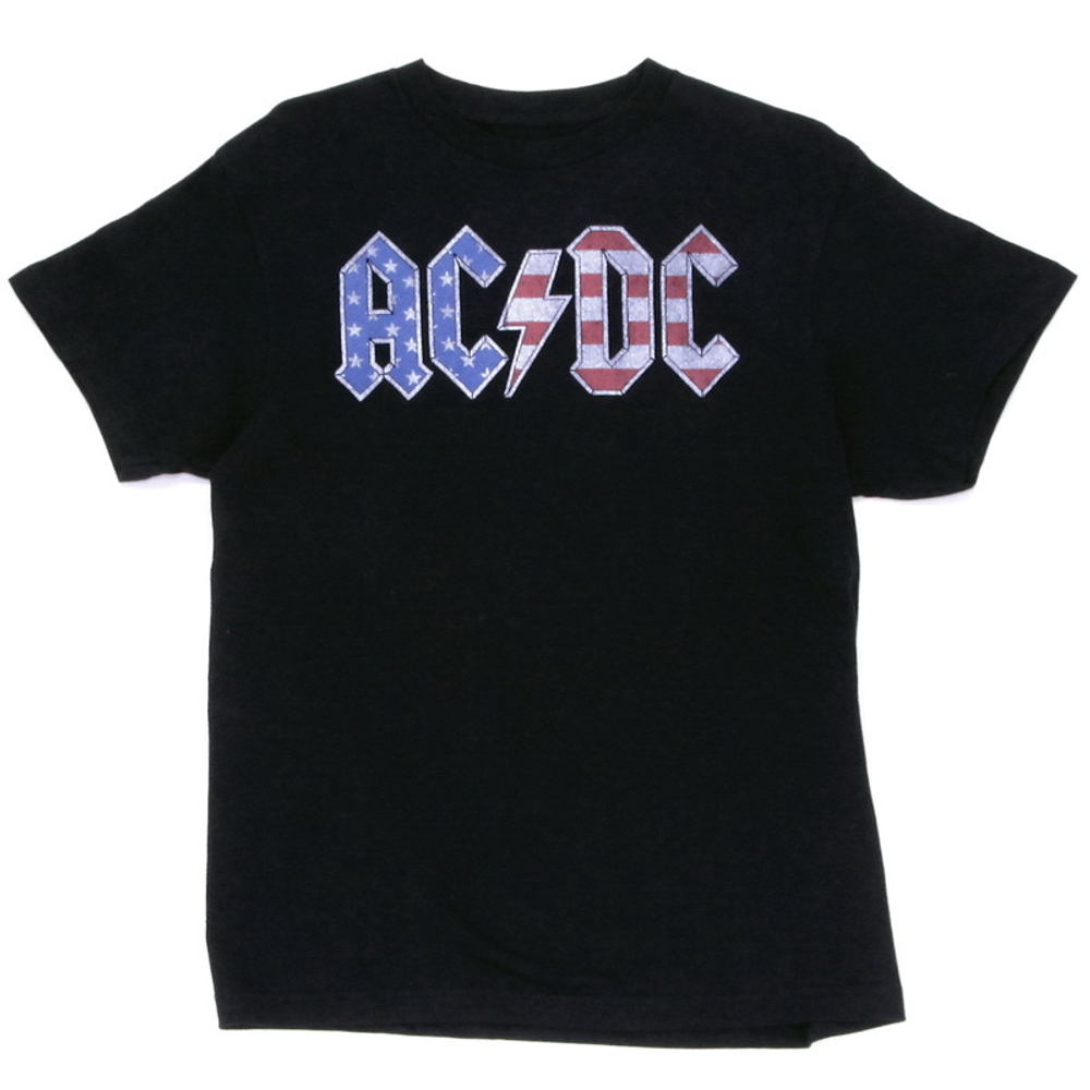 Футболка AC/DC на американском флаге