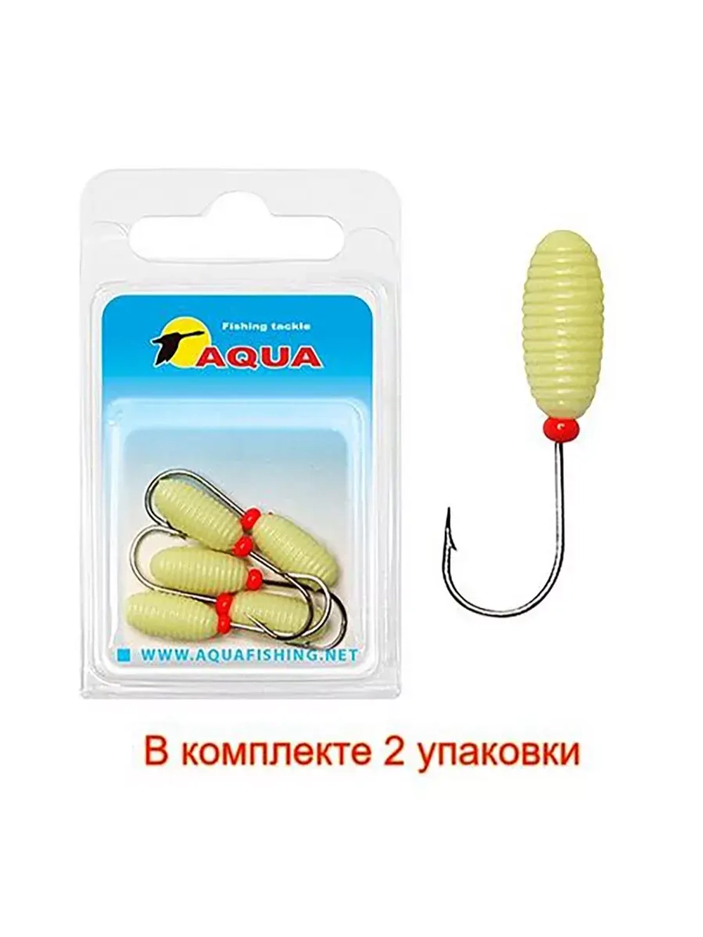 Мормышка фосфорная №76 КОРОЕД, 2 упк по 5шт 0,74g