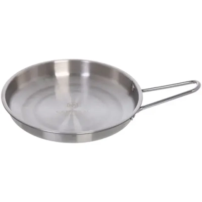 Тарелка походная металлическая с ручкой 19*3см