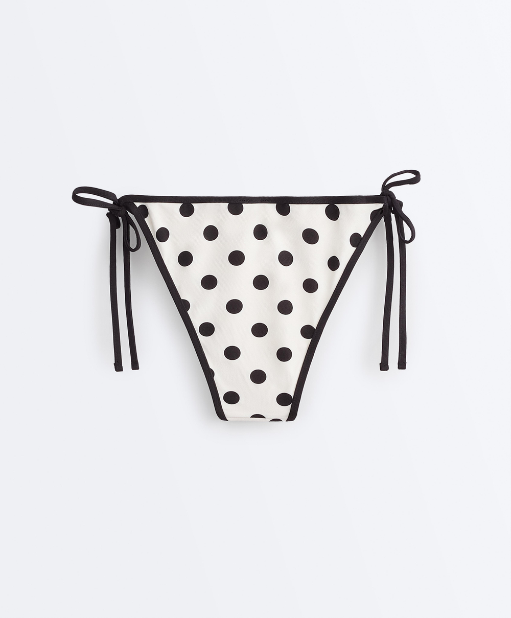 OYSHO Трусики-бикини в горошек, светлый экрю