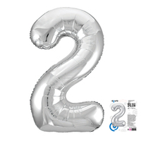 Цифра 2 серебро 40" Agura
