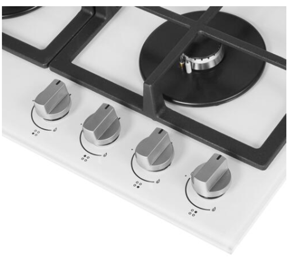 Поверхность варочная  Electronicsdeluxe GG4_750229F-013 (белое стекло газ/к., 60*51) Россия