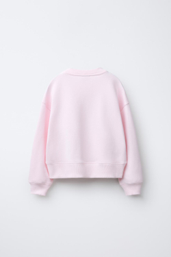 ZARA ТОЛСТОВКА С ПРИНТОМ, РОЗОВЫЙ