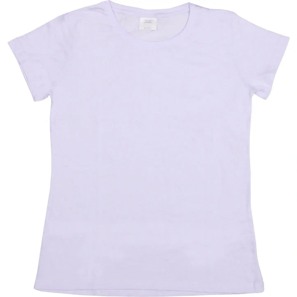 Футболка женская однотонная, белый цвет, р-р 48