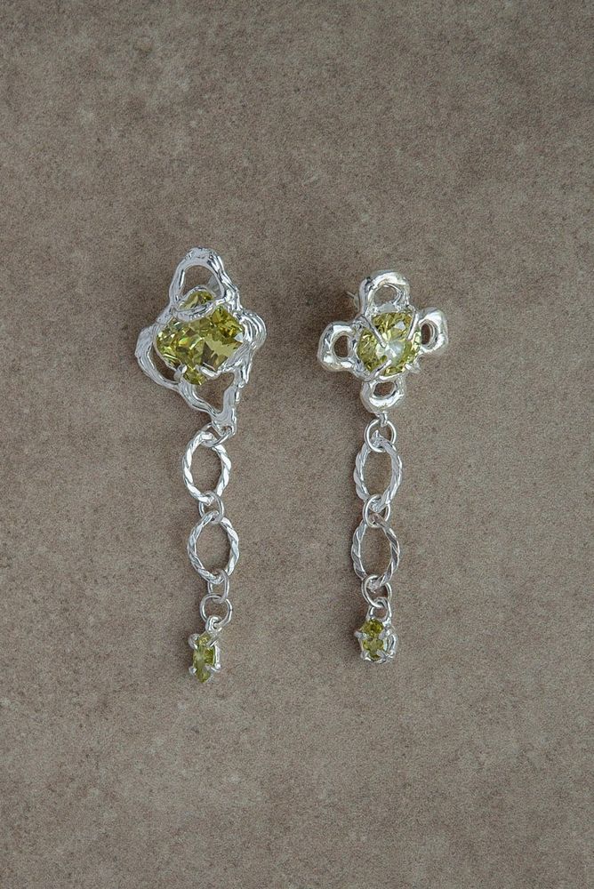 Серьги SPRING EARRINGS GREEN / Puntus