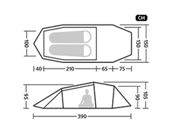 Палатка Naturehike Opalus Si 2-местная, алюминиевый каркас, зеленая