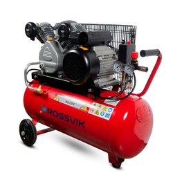 Компрессор ROSSVIK СБ4/С-50.LB24А, 360л/мин, 10бар, ресивер 50л, 220В/2,2кВт, красный