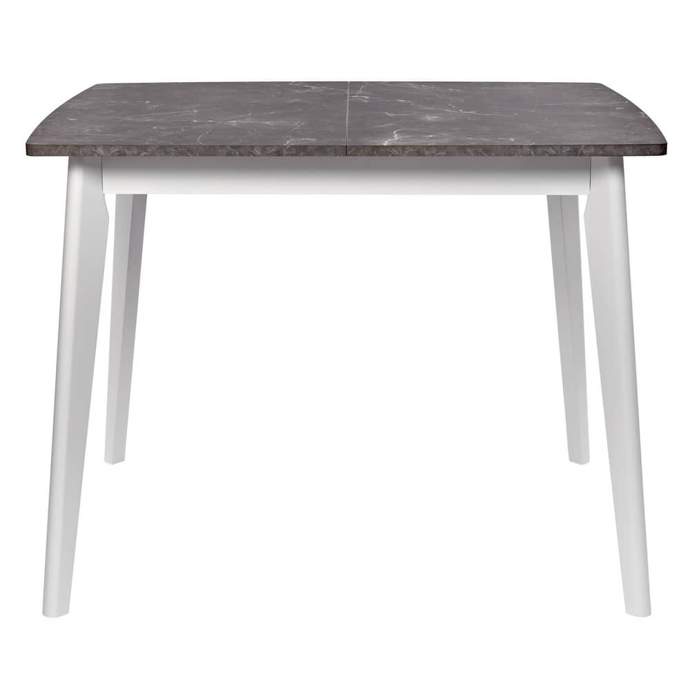 Стол Oslo раскладной 120-160x80x76см, Мрамор Сиена, белый