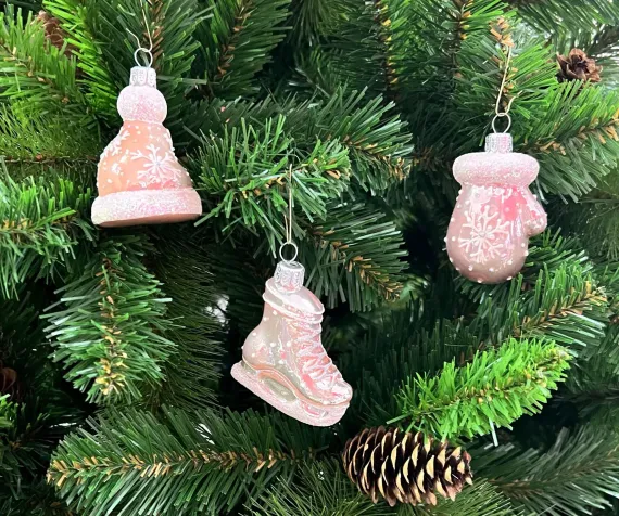 Набор стеклянных игрушек Зимняя фантазия, 3 шт., Irena CO (6305)