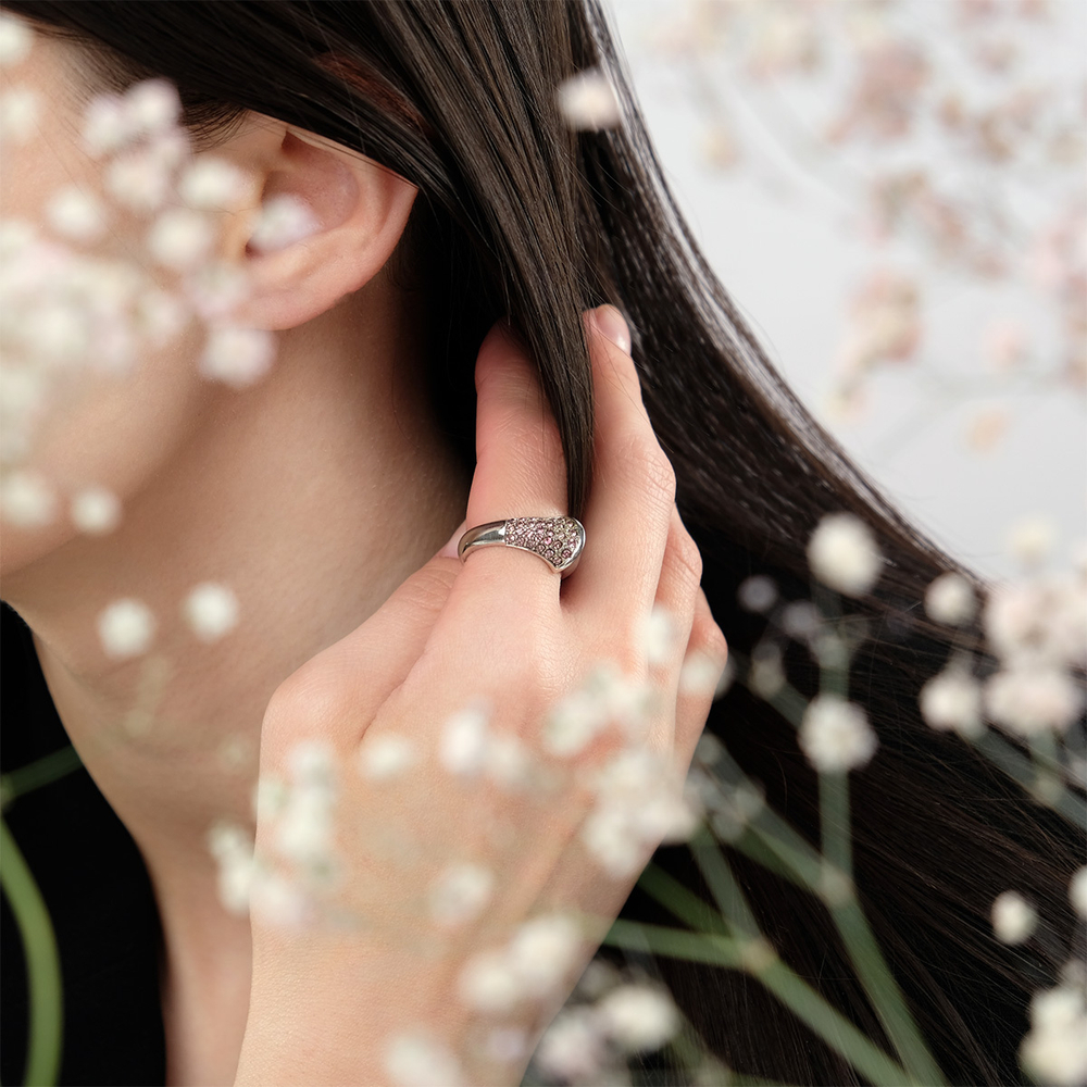"Танака" кольцо в родиевом покрытии из коллекции "Озон" от Jenavi