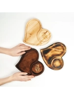 Менажницы "Сердце" из кедра для подачи