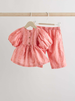 Блузка и брюки в комплекте для малышей Next AA8-193, Темно-розовый