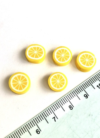 0339-лим Каучуковая бусина "Лимон", шт