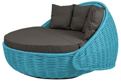 Шезлонг Диван-кровать Nestbed (голубой, подушка графит)
