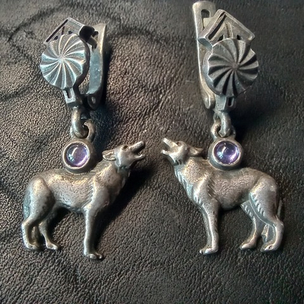 Серьги "Волчья песня"