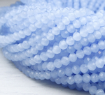 БМ006НН46 Хрустальные бусины "рондель", цвет: светло-голубой матовый, 4х6 мм, кол-во: 58-60 шт.