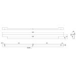 Ручка-профиль накладная L.596мм, отделка белый бархат (матовый