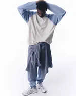 Лонгслив One Two Raglan Duo Country blue