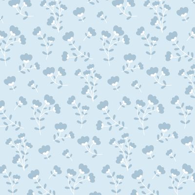 Buy floral fabric Little flowers pale blue