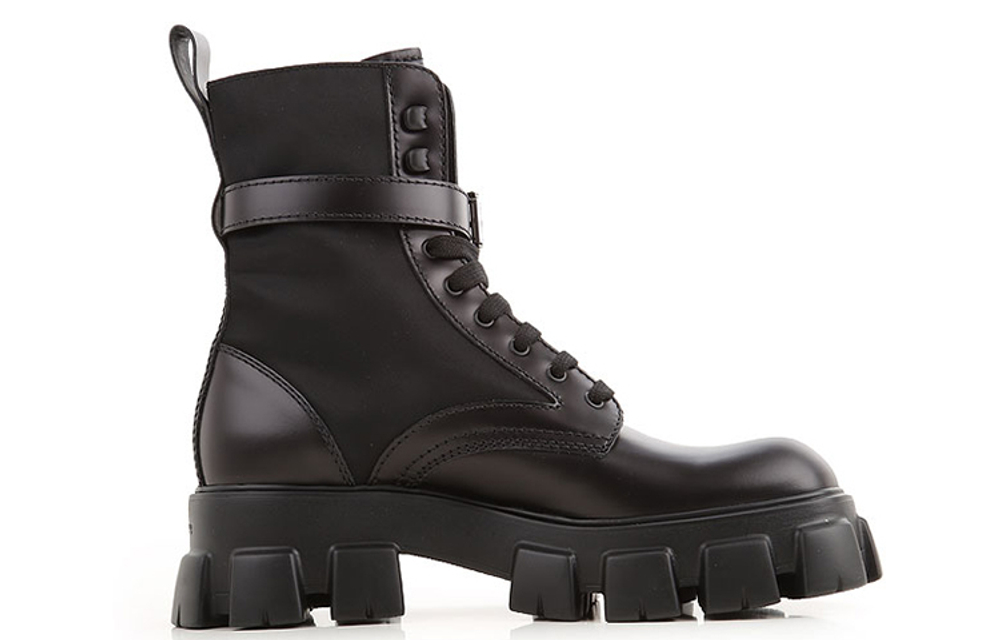 PRADA Monolith Ankle Boots Men"s Black